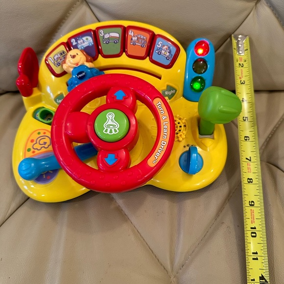 VTECH Turn & Learn Driver Steering Wheel Toy-Horn Music Animals Numbers Songs - Picture 8 of 10